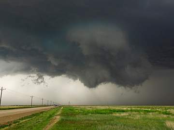 looming tornado clouds